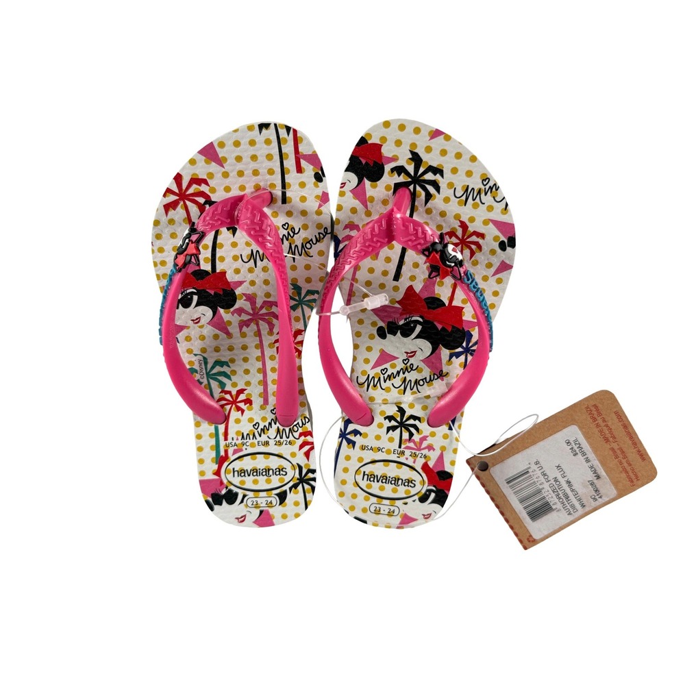 Havaianas Toddler Girls Disney Minnie Mouse Flip Flop Sandals 9C NWT